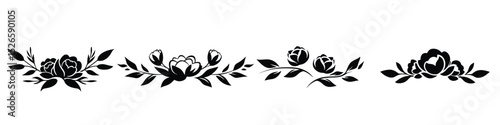 Elegant Black Rose Floral Designs: Wedding, Invitation, and Craft Elements