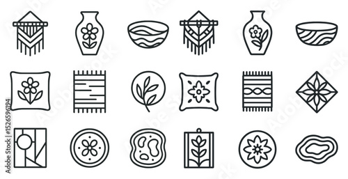 Wallpaper Mural Geometric and floral decorative elements for home decor and design projects Torontodigital.ca