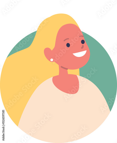 Elegant young woman smiling avatar
