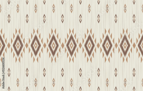 Ethnic abstract ikat art. Fabric Morocco, geometric pattern color oriental. Design for background textile, fabric, curtain, carpet, wallpaper, clothing, wrapping, Batik.
