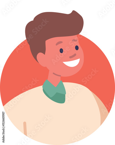 Elegant boy school student avatar