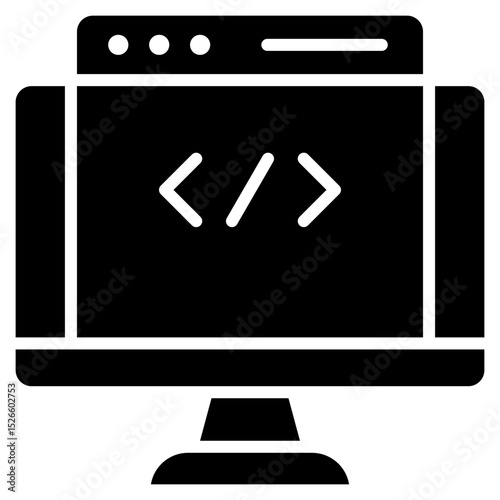 Web Coding glyph icon