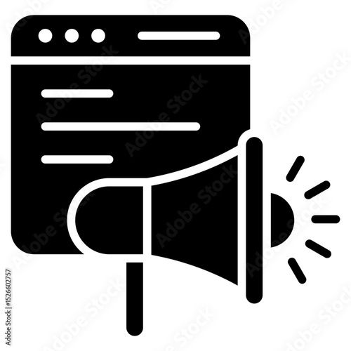 Advertising glyph icon