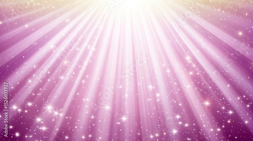 Radiating light with sparkling particles.