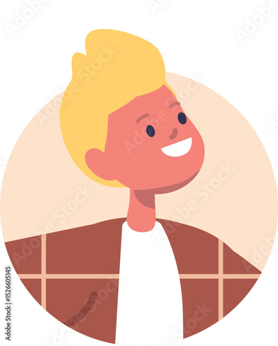 Happy smiling little boy student
