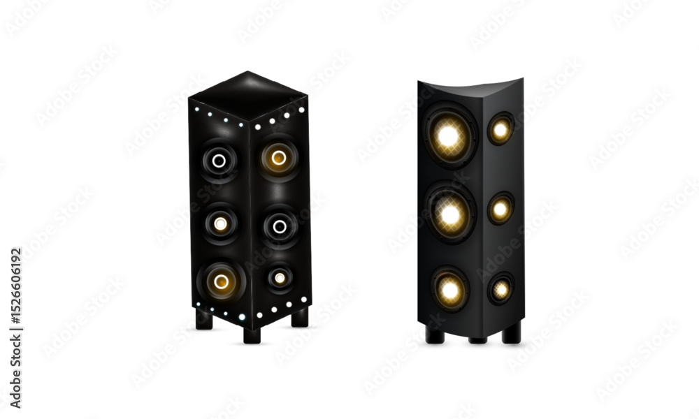 Obraz premium audio speakers isolated on white