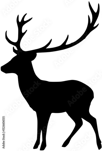 Majestic Stag Silhouette Standing Tall and Proud