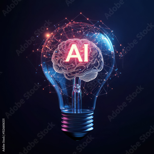 Wallpaper Mural A high-quality, ultra-detailed concept image of a traditional light bulb standing upright on a dark gradient background. High quality photo Torontodigital.ca