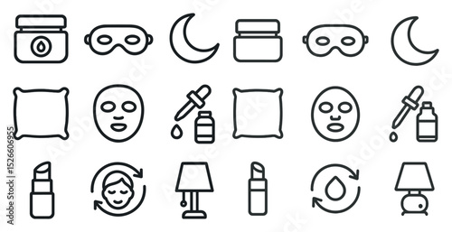 Skincare and relaxation elements for nighttime beauty routine design