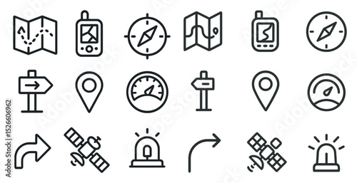 Wallpaper Mural Navigation and location icons for maps and directions design Torontodigital.ca