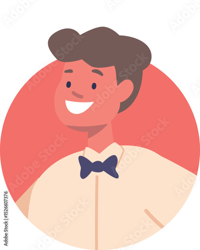 Elegant smiling boy child avatar
