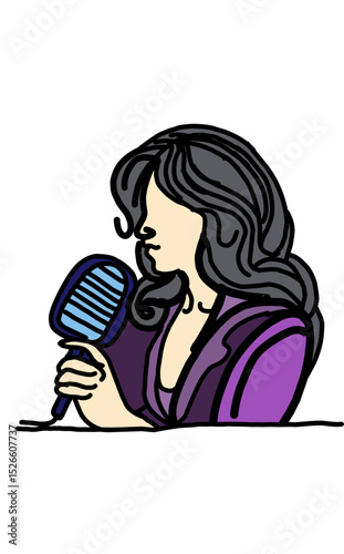 vector illustration of a woman