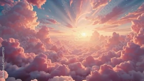Above the Clouds: A Serene Sunset Sky