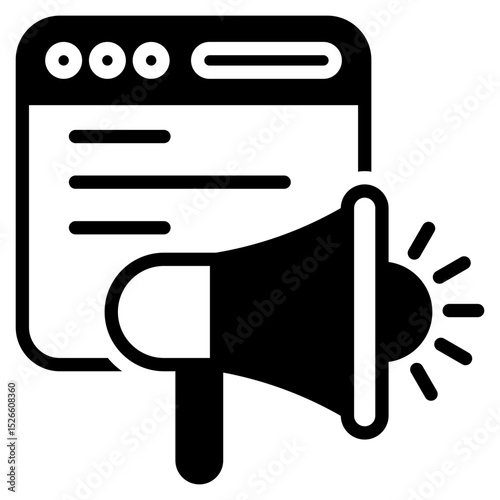 Advertising outline mixed icon