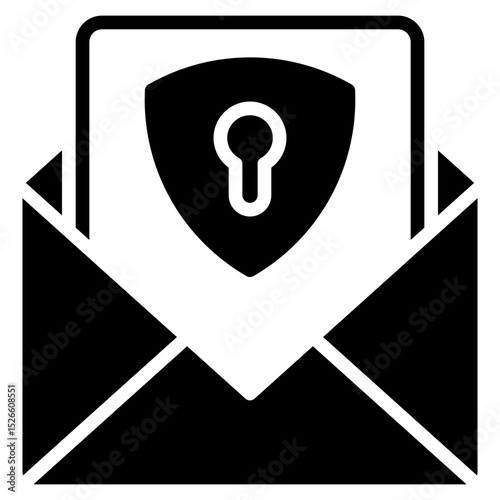 Email Security outline mixed icon