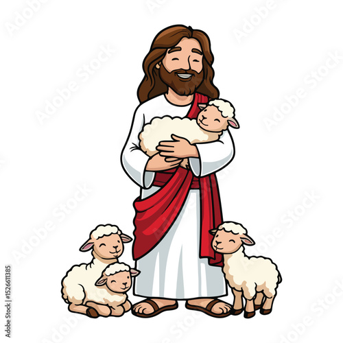 Peaceful Embrace of Shepherd and Lamb Icons