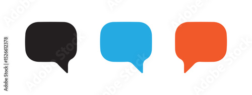 Messaging Icon with Speech Bubbles and Dots. Vector illustration eps 10