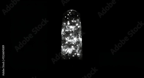Light emitting object in dark background