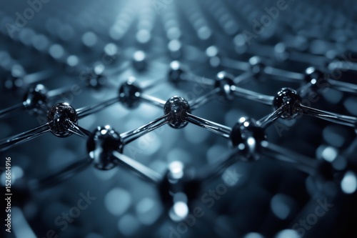 Microscopic view of interconnected carbon nanotubes forming a complex and futuristic grid, showcasing advancements in nanotechnology and material science