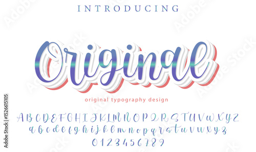 Original - Elegant 3D Script Font with Handwritten Style for Modern Typography and Branding