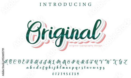 Original - Elegant 3D Script Font with Handwritten Style for Modern Typography and Branding