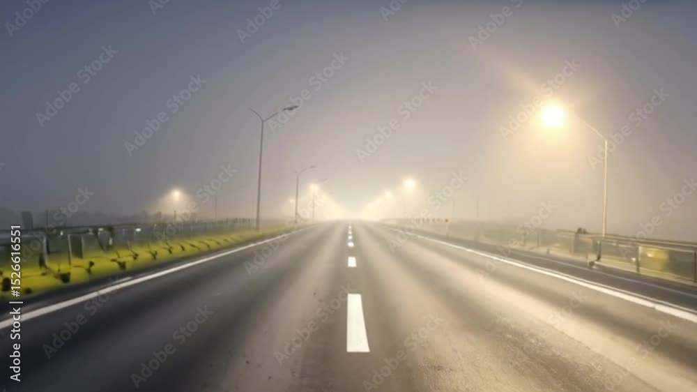 Driving on a Foggy Highway: A Journey into the Mist