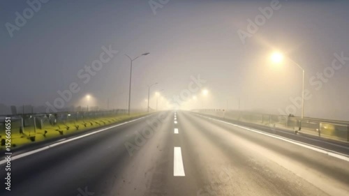 Driving on a Foggy Highway: A Journey into the Mist