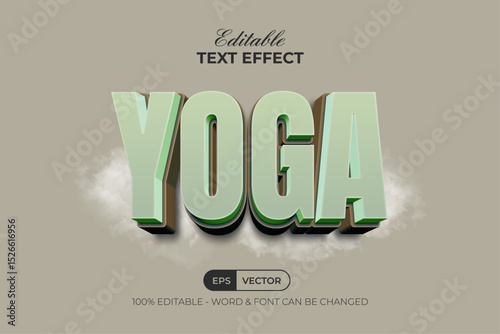 Yoga Editable Text Effect 3D Style.