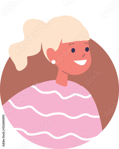 Elegant smiling girl child avatar