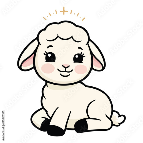 Guardian of Sheep Character Vector Icon Collection