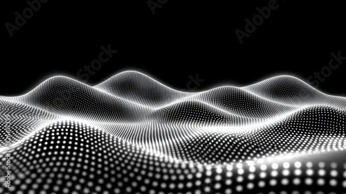 Abstract digital wave pattern.