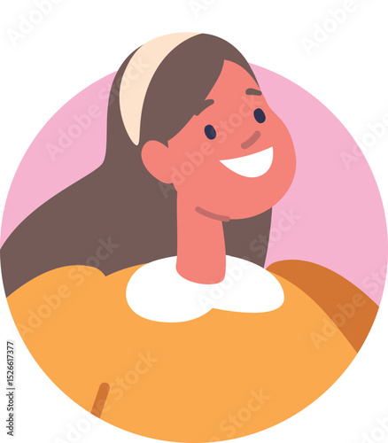 Attractive smiling girl child avatar