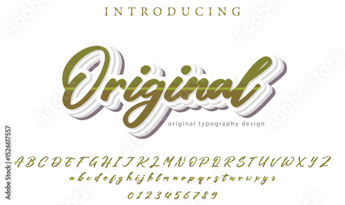 Original - Elegant 3D Script Font with Handwritten Style for Modern Typography and Branding