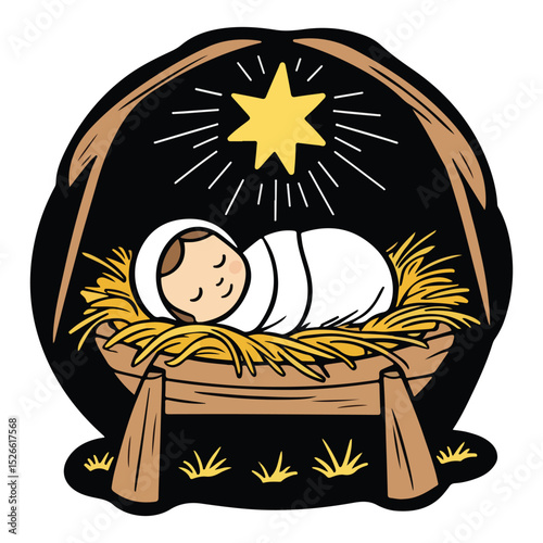 Loving Shepherd Holding Lamb in Arms Vector Icons