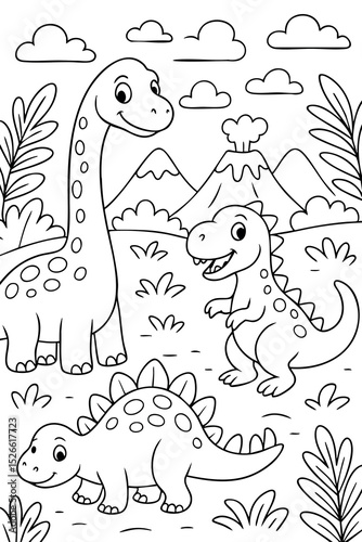 Coloring page for children. Beautiful illustration for coloring book.