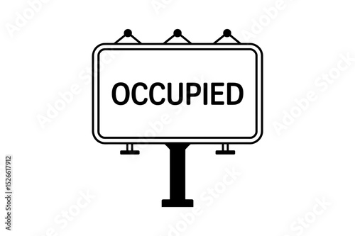 Occupied billboard advertising sign vector image