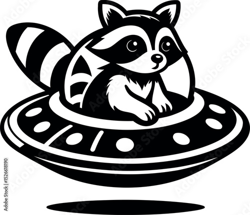 Raccoon in a UFO