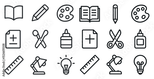 Wallpaper Mural Collection of creative design icon set for art and craft projects Torontodigital.ca