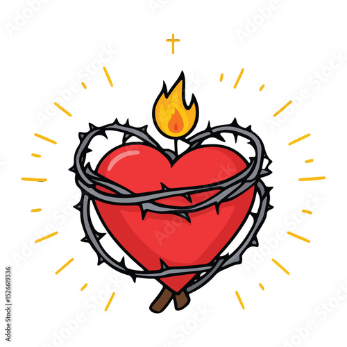 Shepherd Character with Lamb in Arms Icon Collection