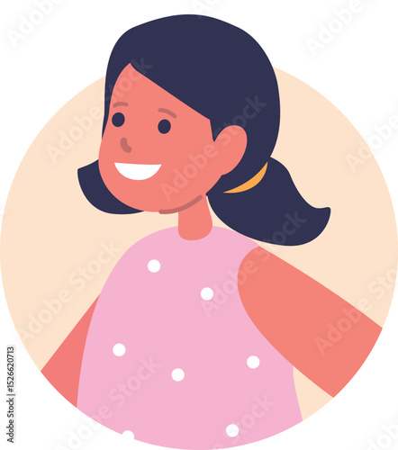 Preschool girl adorable child character