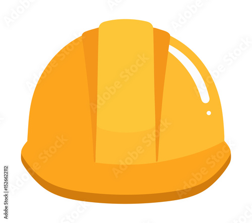 Żółty kask ochronny roboczy BHP ilustracja