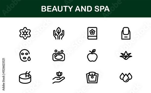 Ultimate Beauty and Spa Icon Collection for Modern Wellness Branding and Digital Design Perfect for Salons Skincare and Relaxation Projects