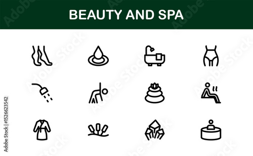 Ultimate Beauty and Spa Icon Collection for Modern Wellness Branding and Digital Design Perfect for Salons Skincare and Relaxation Projects