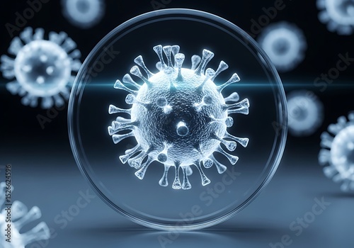 3d render of a corona virus