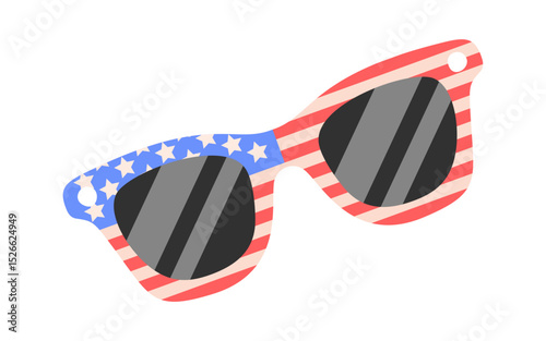 American flag decorated sunglasses accessory