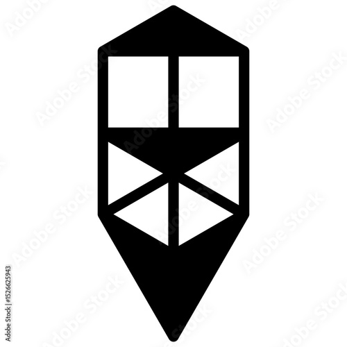 Tree of life. Outlined stroke vector icon with black-filled details.
