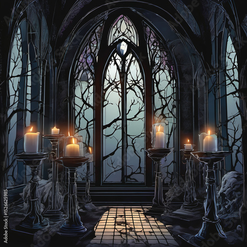 Vapor Light Gothic Graveyard with Glassblowing Art