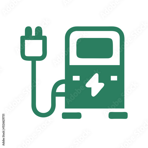EV charging station icon representing sustainable electric vehicle infrastructure - 2