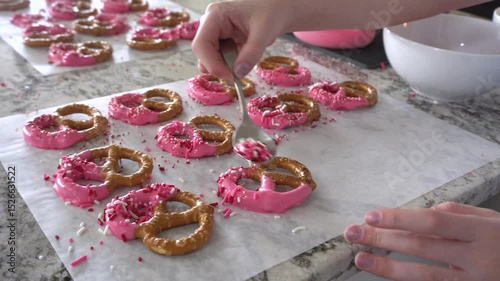 Young Chef Prepares Chocolate-Covered Treats in Sunny Kitchen