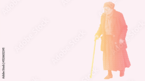 Senior woman walking, symbolizing early retirement planning with copy space
